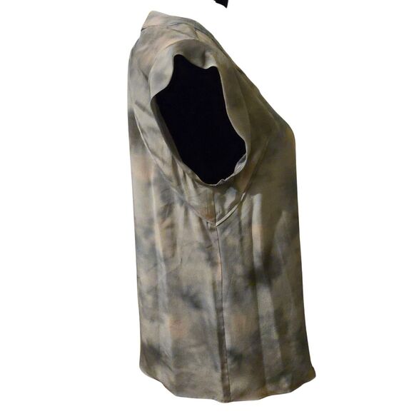 Rebecca Taylor 10, 100% Silk Dreamy Watercolor Cloud Flowy Crossover Luxury - Picture 4 of 9